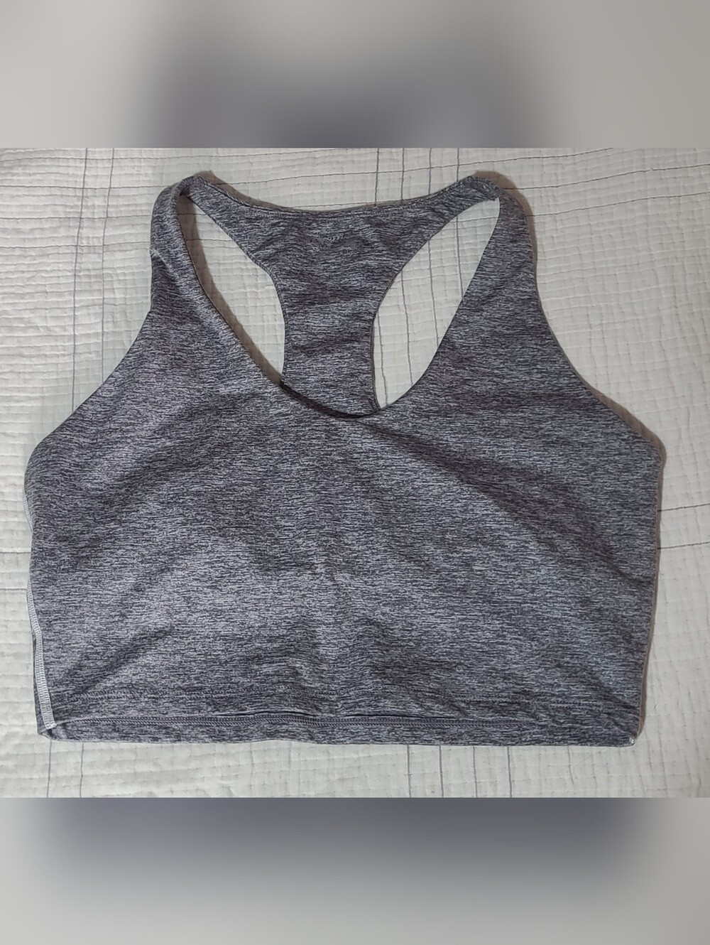 Aerie Offline Heather Gray Racerback Sports Bra - Women Intimates & Sleepwear